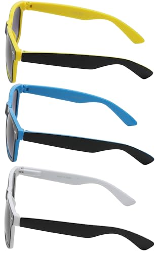 Image of OWL 3 Pack Men Women Retro Vintage Two Tone Frame Smoke Lens Sunglasses UVB UVA protection