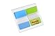 Post-it Index Strong, Blau und Grün, 2 Blöcke, 25,4 mm x 38,1 mm, 8 Blatt pro Block - Extrastarke Haftstreifen für Dokumente und Informationen