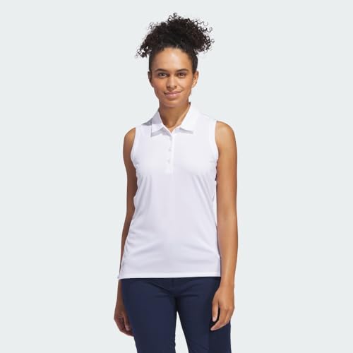 adidas Women's Ultimate365 Solid Sleeveless Polo Shirt2