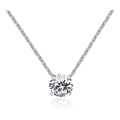 Necklaces for Women,White Gold Plated Crystal Pendant Necklace Gift Jewelry Cover