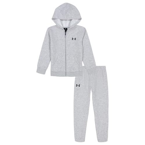 Image of Under Armour Boys' 2-Piece Hoodie Set, Full Zip Sweatshirt and Fleece Pants