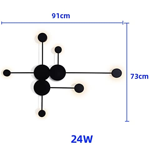 Applique murale LED design blanc chaud pour éclairage de bureau et salon - 2