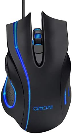 LED Backlit Gaming Mouse CHONCHOW Wired Programmable Mouse as much as 7200 DPI 6 Buttons Ergonomic Design Finest for FPS Players