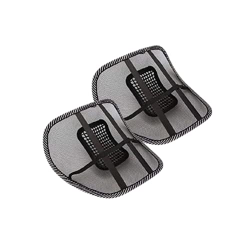 Image of Sulfar Nylon 0534 Mesh Ventilation Back Rest with Lumbar Support Mesh Cushion Pad,Universal Back Lumbar Support Chairs for Office Chair,Home,Car,Seat to Relieve Pain(Pack of 2)