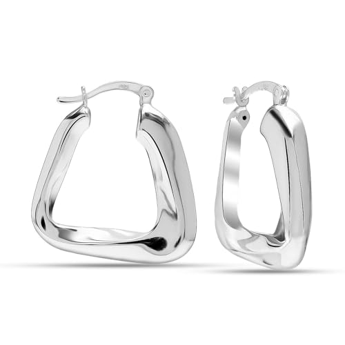 LeCalla Pendientes de aro ligeros de plata de ley 925 con diseño de camarón para mujer, Plata de ley, Sin piedra preciosa