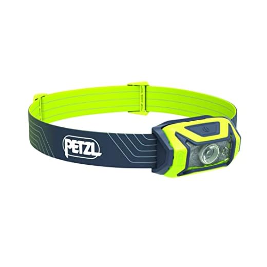 Petzl Tikka Headlamp - Compact 350 Lumen Light with Red Lighting, for Hiking, Climbing, Running, and Camping - Yellow