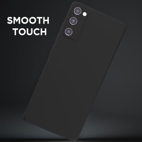 Image of Outlouders Back Cover for Samsung Galaxy S20 FE 5G | Camera Protection | Durable Soft Matte Silicone Bumper Case (Black)