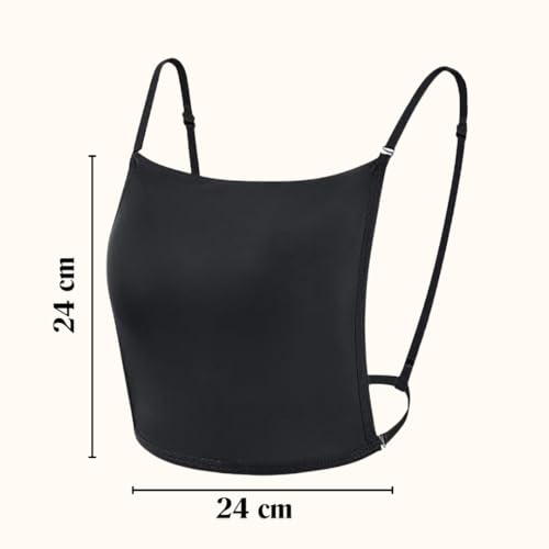Image of FIMS - Fashion is my style Women Camisole Wearable, Adjustable & Detachable Straps, Cleavage Cover Up Clips for Deep V-Neck Low Cut Top