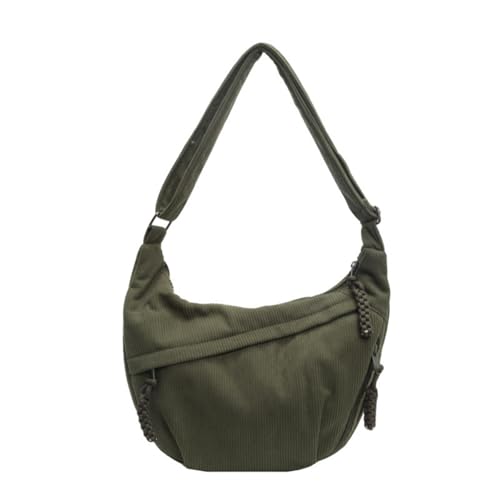 Image of Crossbody Nylon Crescent Bag for Women - Lightweight Small Hobo With 2 Pack Inner Dumpling Bag - Casual