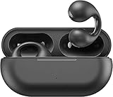 骨伝導 集音器イヤホン しゅうおんき アンビーサウンド イヤーカフのためのフィット 1:1 耳のイヤリング開放型 骨伝導 イヤホン Auriculares ヘッドセット TWS スポーツイヤフォン 外音取込み高齢機能(黒)