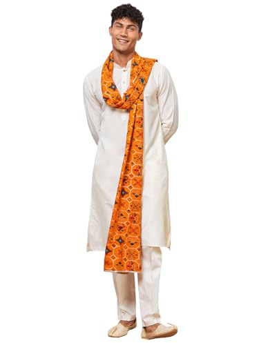 Kurta pyjama homme pour mariage ensemble de cérémonie ethnique jaune et crème S