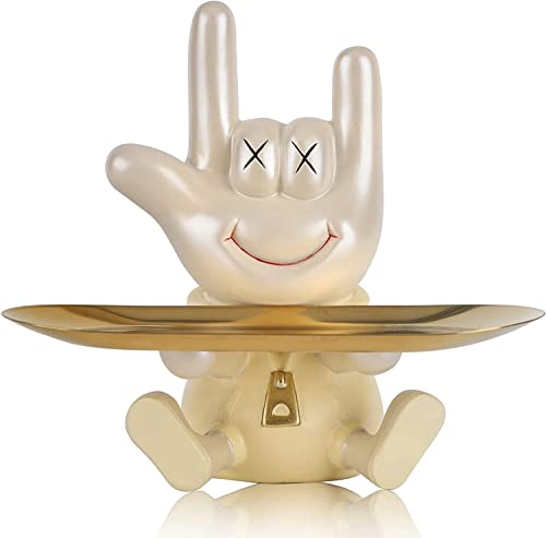 WUBIANJIE Gestenstatuen und Skulpturen, moderne Kunst, Gesten-Harzstatuen, Couchtisch, Eingang, Schminktisch, Büroeingang, Aufbewahrung Cover