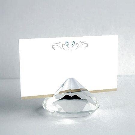 Marque-place diamant pour table de mariage romantique et reception chic