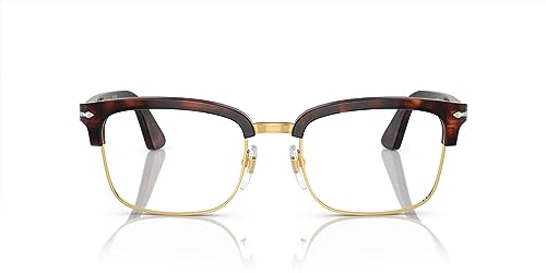 Persol Men's PO3327S Polarized Rectangular Sunglasses, Havana, 56 mm