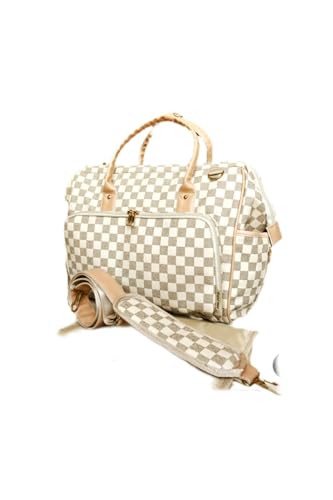 brandbaby (34) Anne bebek bakım çantası Damalı bej