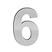 QT Modern House Number - SMALL 4 Inch - Brushed Stainless Steel (Number 6 Six / 9 Nine), Floating Appearance, Easy to install and made of solid 304