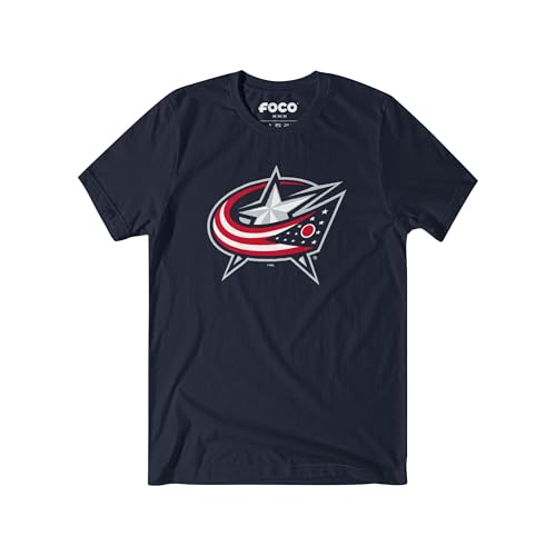 FOCO Columbus Blue Jackets NHL Mens Primary Logo T-Shirt - Navy - XXL