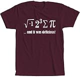 I Ate Some Pie and It was Delicious Funny Math Pi Equation Science Sarcastic Humor T-Shirt L Maroon