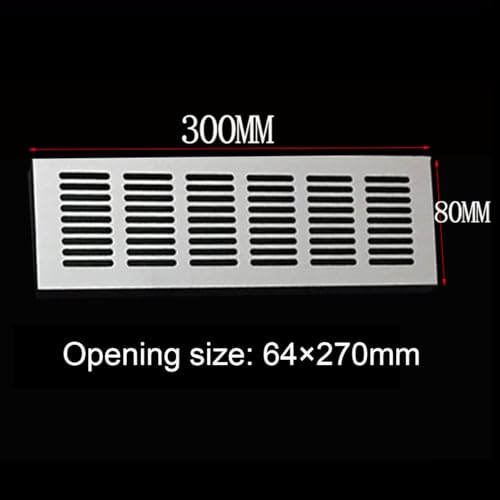 Grille d'aeration en aluminium argente haut de gamme pour penderie et meuble - 3