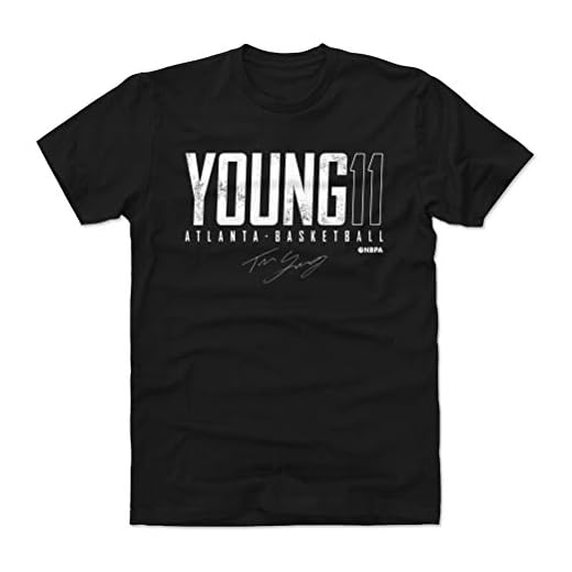 Trae Young Shirt (Cotton, Medium, Black) - Trae Young Atlanta Elite WHT
