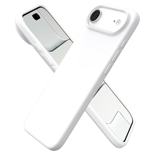 ORNARTO for iPhone Air Case 6.5', Slim Liquid Silicone 3 Layers Soft Gel Rubber Shockproof Protective Cover with Anti-Scratch Microfiber Lining-White