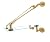 Stainless Steel 316 Grade Glass Canopy Awning Support System Mounting Kit, 36" Rod (100 cm) (Satin Gold)