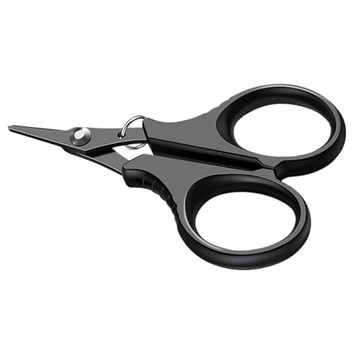 Pince de pêche en acier inoxydable avec dents dentelées, coupe ligne de tresse coupe poisson ciseaux outil portable ligne ciseaux avec dents dentelées accessoires