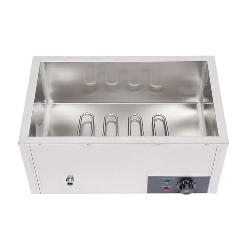 Elektrisch Speisewärmer, 850W 220V Wärmebehälter Edelstahl Warmhalteplatte Buffetwärme 3 * 7L Edelstahl Speisewärmer mit Deckel & Ablaufhahn & Intelligentes Bedienfeld für Catering, Buffet und Party – Bild 8