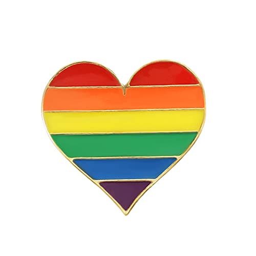Broche de dessin animé arc-en-ciel épingle de fierté drapeau cœur émail bijoux LGBT
