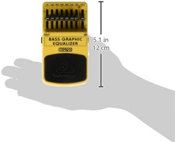 Behringer BEQ700, Tan: 7-Band Graphic Equalizer Pedal for Electric Guitar, Model Number BEQ700, Compact Design, Yellow