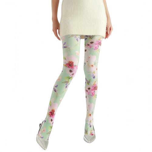 Image of Sahabowi Women's Sheer Tights, Digital Print Designs Stockings