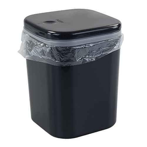 Poubelle de bureau 2L noire Yuright pour éliminer les déchets de table
