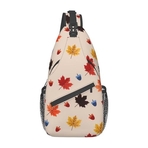 Sac à bandoulière feuille d'érable noir pour vos sorties décontractées et voyages légers