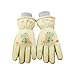 Unisex Kids Ski Gloves Long Cuff All-Sport Winter Warm Gloves Waterproof Thermal Insulated Sport Ski Mittens(1#2-Beige, One Size)