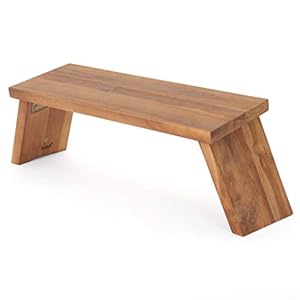 Teak Meditation Bench – Meditation Seat – Meditation Stool – Kneeling Meditation Chair – Portable Folding Meditation Bench – Seiza Yoga Meditation Bench – Prayer Bench (Teak)