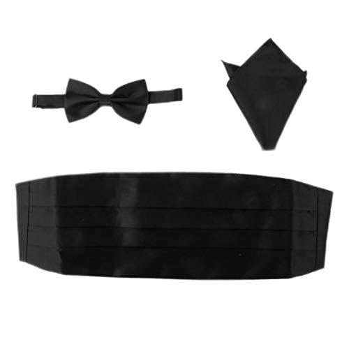 ? 3Pcs Men'S Satin Bow Tie Cummerbund Hanky Handkerchief Black | Ties | Mens Accessories | Clothing Shoes & Accessories-image-48