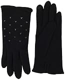Wollmischung Roeckl Damen Shiny Knots Touch Winter-Handschuhe, Black, ONE Size