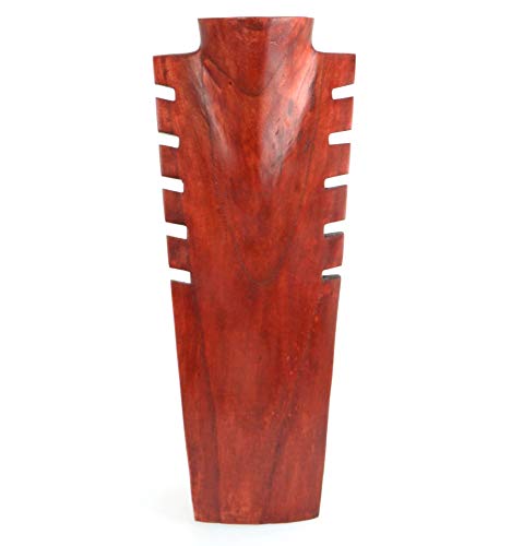 Busto Espositore Legno Massello Per Fascette - H40cm Colore Cioccolato Con Bordi Dentellati - Foto 10