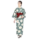 [Fuuka] 旅館浴衣 単品 リネン浴衣 レディース 大きいサイズ 業務用 寝巻き 温泉浴衣 おしゃれ （牡丹の詩）Sサイズ