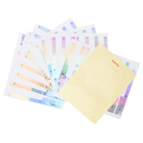 Hemoton Beginner Piano Sticker Set 1 Pack Piano Key Decals Keyboard Note Labels Organ