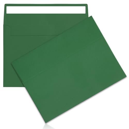 50Packs A7 Green Envelopes 5X 7Inch Card Envelopes,Self Seal for Weddings, Greeting Cards，Mailing， Invitations, Photos, Postcards