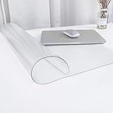 Oterri Clear Writing Desk Pad, Heat Resistant Waterproof Frosted PVC Round Edge Durable Desk...