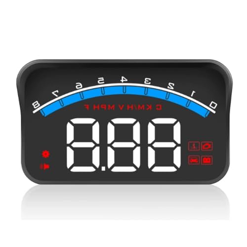 Pantalla Frontal HUD OBD2 con velocímetro digital y medidor de temperatura para coche