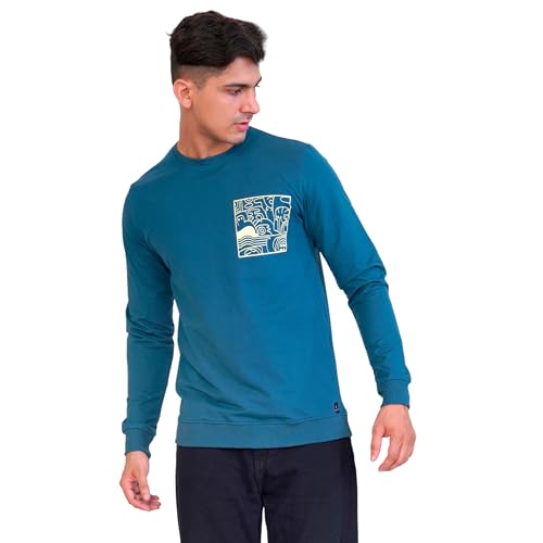Image of Royaltail Men's Cotton Regular Fit Full Sleeves Pullover Printed Sweatshirts