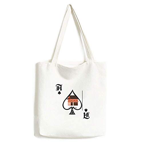 Sac à main japonais traditionnel lavable motif Bêche de Poker Edo Culture