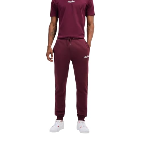 Tessuto di cotone Ellesse Pantaloni da jogging da uomo Cravo Burgundy, bordeaux, S