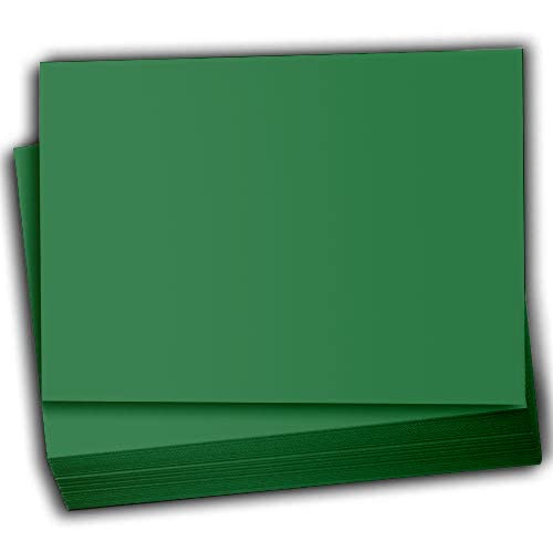 Hamilco Colored Scrapbook Cardstock Paper 5x7 Card Stock Paper 65 lb Cover 100 Pack (Brilliant Green)