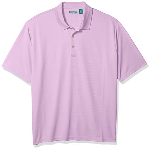 Cubavera Men's Standard Essential Textured Performance Polo, Sheer Lilac, X Large
