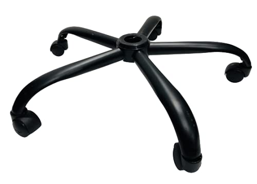 Image of GOYALSON Chair Premium Metal Black Iron Chair Base Replacement 26 inch Heavy Duty compaitable for Every Chair (with Black Wheel, Small)