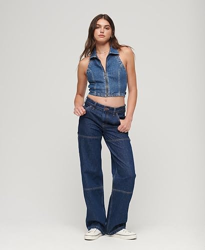 Superdry Para Mujer. W7011014A Jeans Carpenter Marino (32/30), Azul, Casual, AlgodóN, Denim - 6